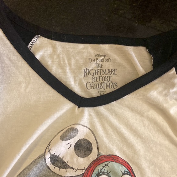 Jack and sally disney the nightmare before Christmas baseball tee size m medium - Picture 3 of 6